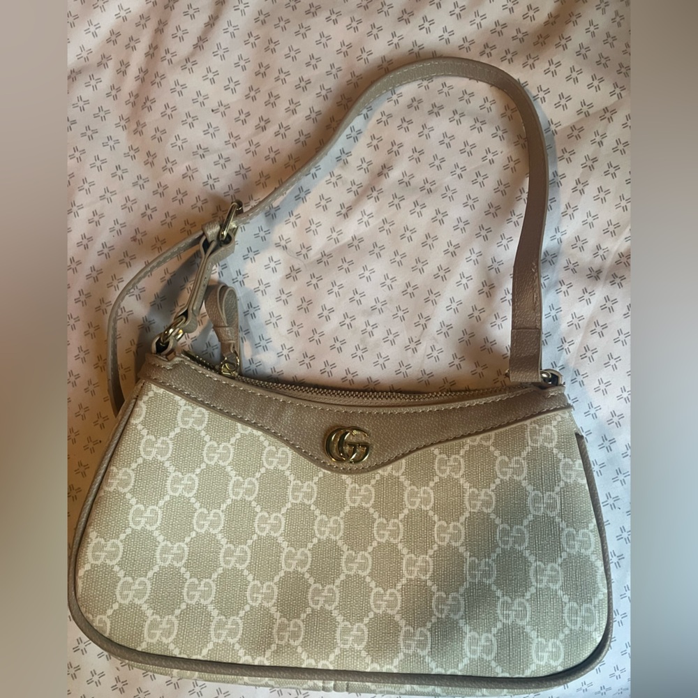 Beige Designer Shoulder Bag
